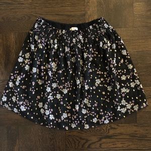 LOFT Navy Floral Skirt